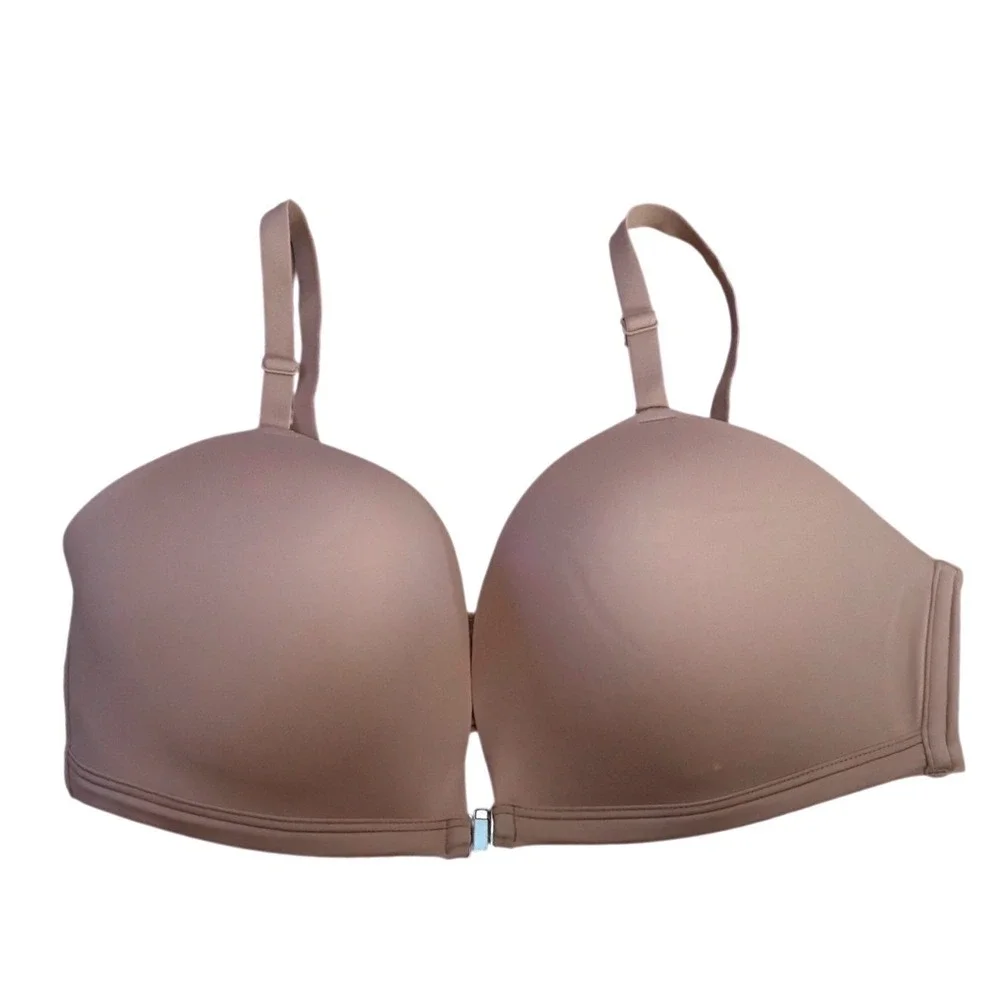 Victoria's Secret PINK Bra WIRELESS 38D Beige Good Lightly Lined Wear Everywhere